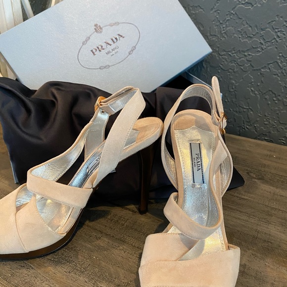 Authentic Prada Nude Heels - Picture 2 of 6